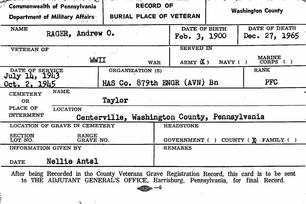 veteran burial